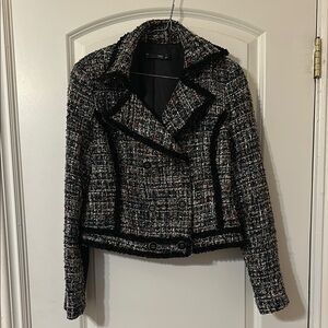 NY & Co METALLIC Heavy Tweed Double-Breasted Jacket - Multicolor Textured